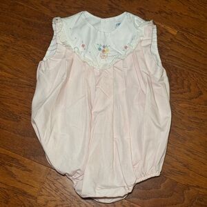 Cherubs | Vintage 1980s Pink Bubble Romper Size 18 Months